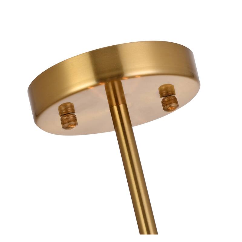 5-Light Gold Chandelier With Clear Crystals