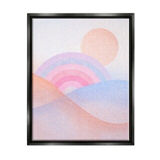Stupell Rainbow Hills Landscape Blue Ombre Framed Floater Canvas Wall ...