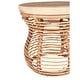 preview thumbnail 2 of 8, Rattan Cage Side Table With Solid Wood Top by East at Main
