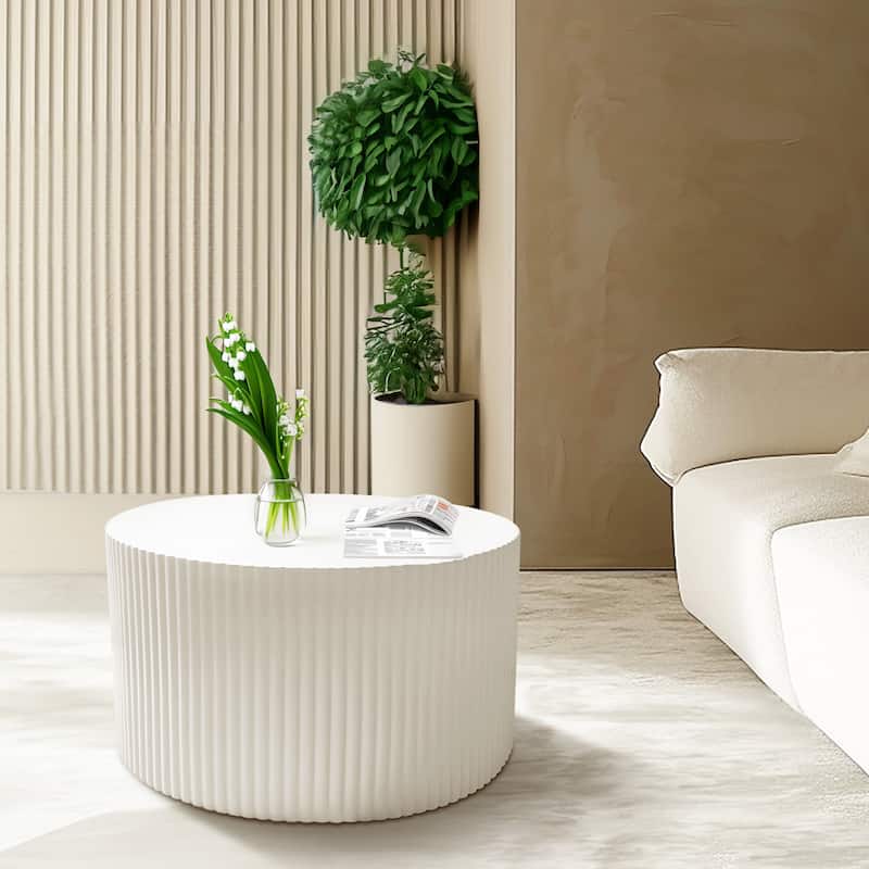 Vertical Stripe Design Nesting Coffee Table Set