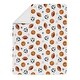 preview thumbnail 4 of 4, Sweet Jojo Designs Sports Theme Boy 5p Toddler-size Comforter Set Watercolor Soccer Balls Football Baseball Basketball Blue Star