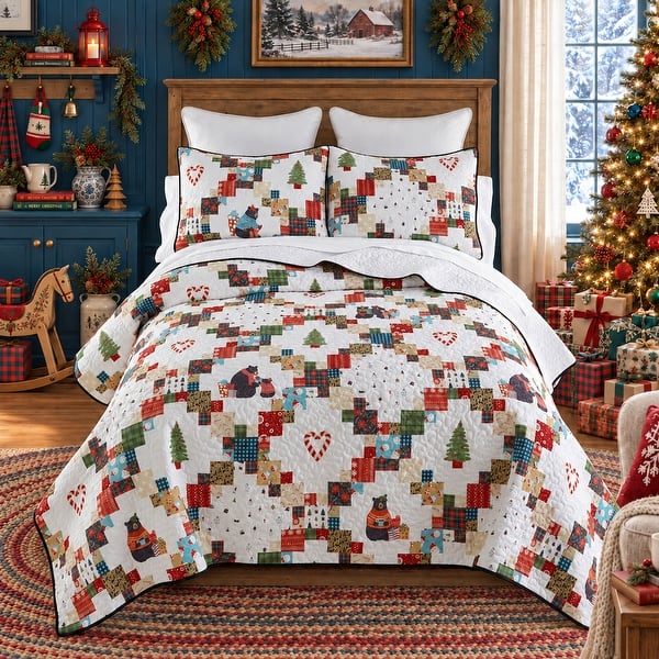 slide 2 of 9, Your Lifestyle by Donna Sharp Holiday Love Quilt Collection