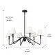 preview thumbnail 8 of 6, Kennedy 29.75" Wide 6-Light Chandelier