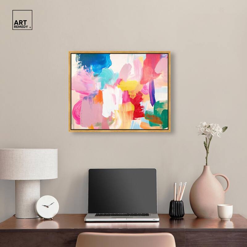 Pastel Riot II Colorful Canvas by Art Remedy