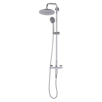 SAFAVIEH Solea Leia Wall Mount Bathroom Shower Tub Combination - 8"W x 20"D x 40"H