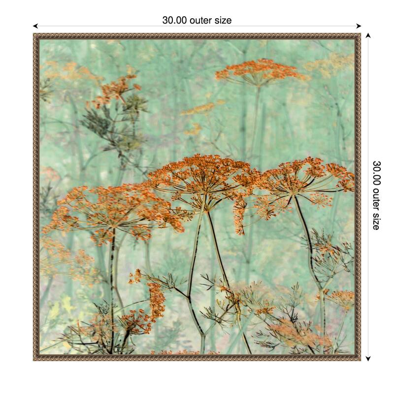 Spice Beauty by Mirella Pavesi Framed Canvas Wall Art Print - 30 x 30 in