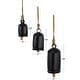 preview thumbnail 61 of 77, Gold, Gray, Bronze, Black or Red Metal Tibetan Inspired Decorative Cow Bells with Jute Hanging Rope (Set of 3)