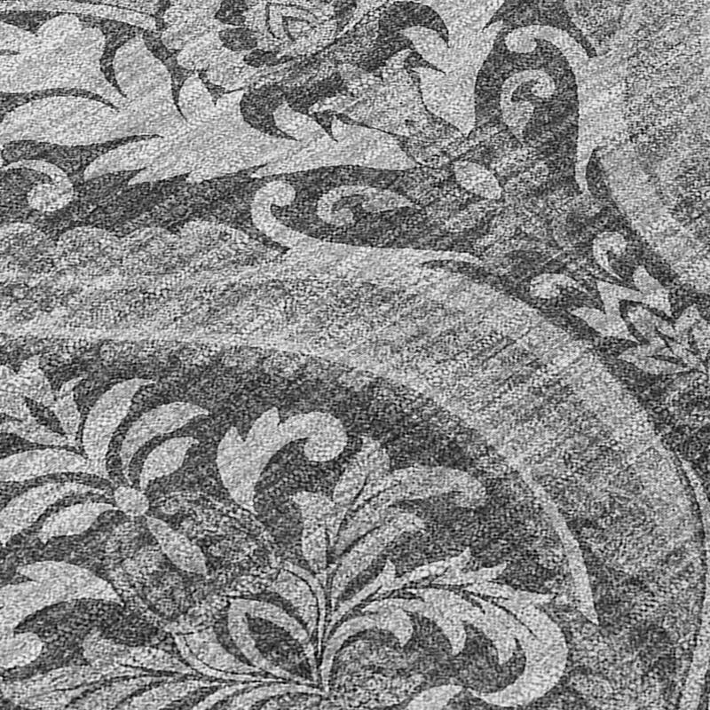 Machine Washable Indoor/ Outdoor Damask Chantille Rug