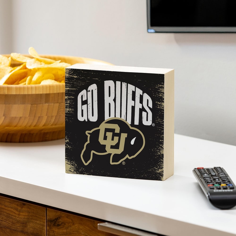 University of Colorado Wooden Tabletop Mantel Shelf Sign
