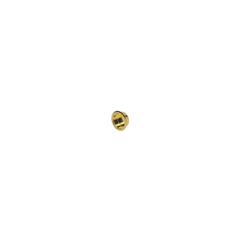 Ives 1" Diameter Brass Flush Door Pulls with 3/8" Depth - Pack of 4