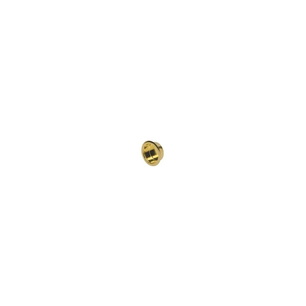Ives 1" Diameter Brass Flush Door Pulls with 3/8" Depth - Pack of 4