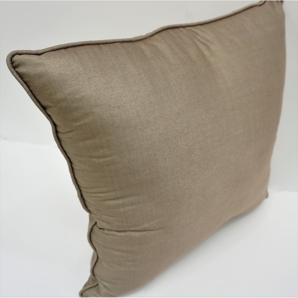 Home&Manor Premium Silk Throw Pillow 18" Beige
