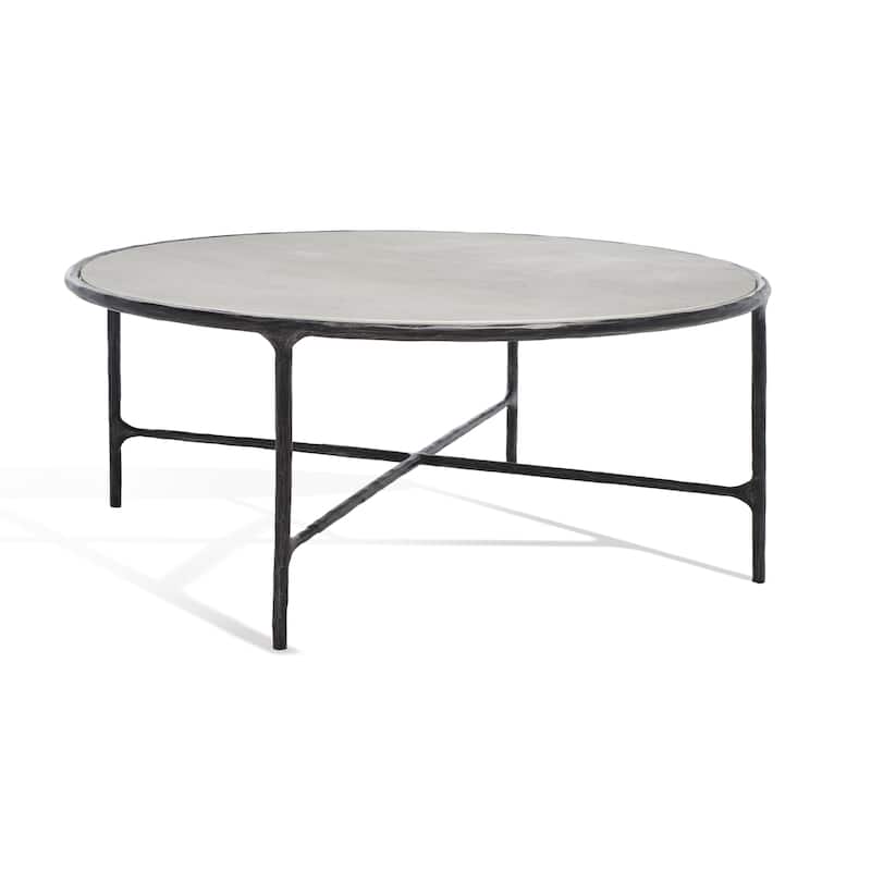 SAFAVIEH Couture Venanzia Round Metal Coffee Table - 36" W x 36" L x 15" H - 36"W x 36"D x 15"H