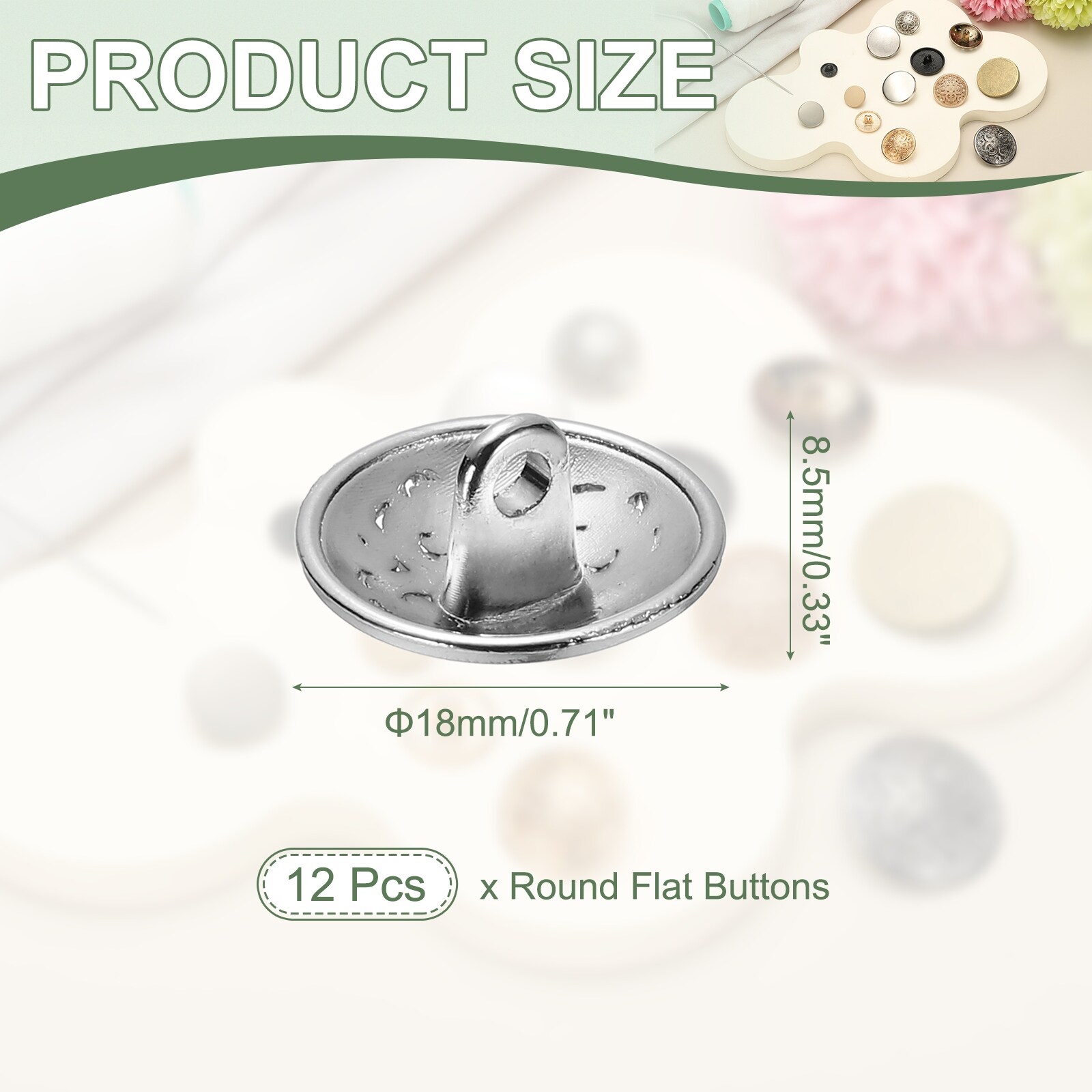 Metal Round Hollow Buttons, Retro Hollow Shank Sewing Buttons - Fitting for (Shirt - Suit - Sewing Crafts)