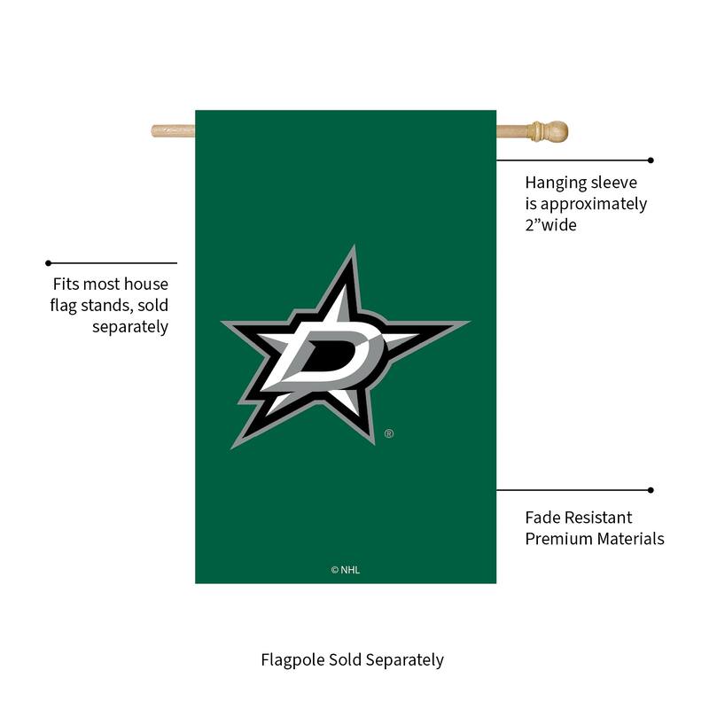 Applique Flag, House Size, Dallas Stars