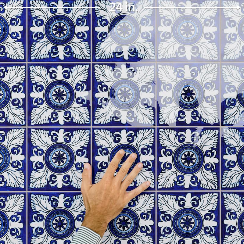 Merola Tile Provincial Deco Castelo 6" x 6" Porcelain Wall Tile - (1 Tile)