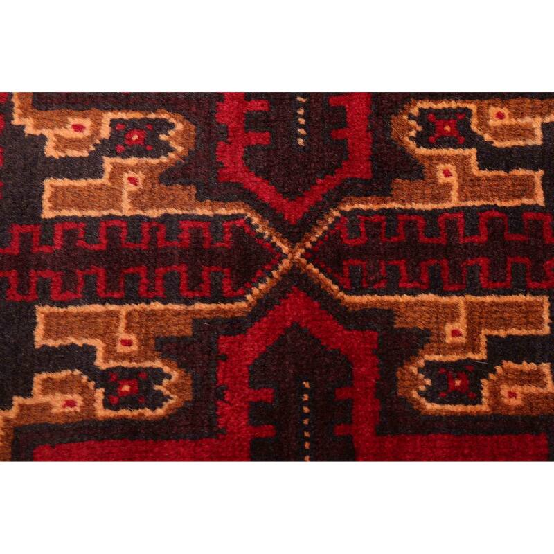 ECARPETGALLERY Hand-knotted Teimani Red Wool Rug - 3'7 x 6'4