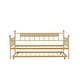 preview thumbnail 6 of 10, Twin Oak Legs & Steel Combination Daybed Bed Frame with Trundle, Golden