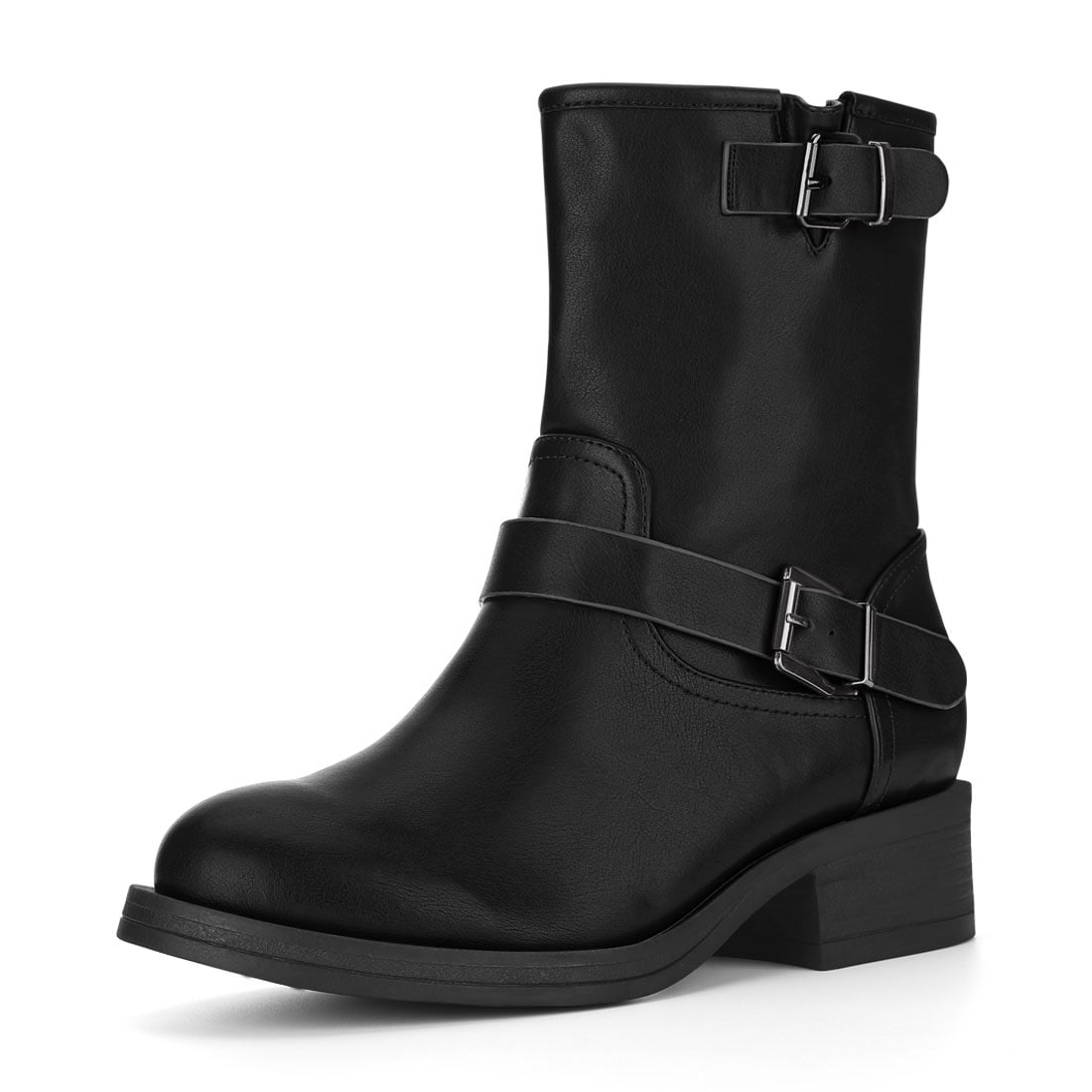 chunky mid calf boots