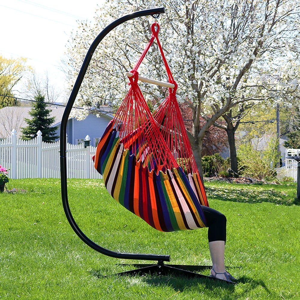 Sunnydaze Jumbo Hanging Chair Hammock Swing C Stand Bed Bath
