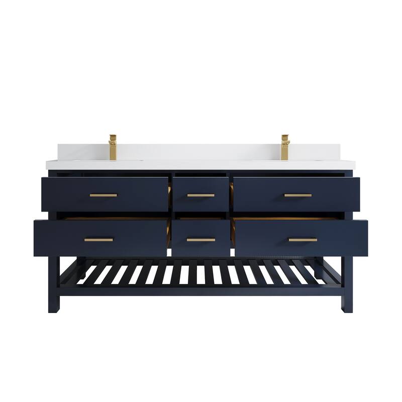 Willow Collections 72 in. W x 22 in. D Parker Double Sink Bathroom Vanity with Countertop