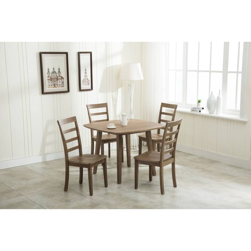 Boulder 5-Piece Dining Set - Barnwood Wire-Brush - Barnwood Wire-Brush