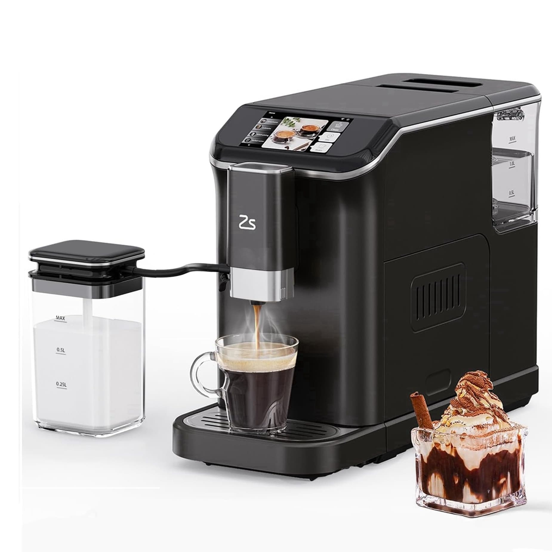 20 BAR Automatic Espresso Machine with Built-in Grinder Milk Frother