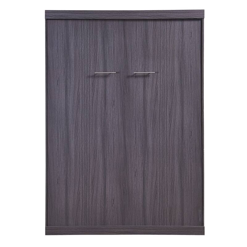 Full Size Murphy Bed with Wardrobe and Drawers, Storage Bed, can be Folded into a Cabinet