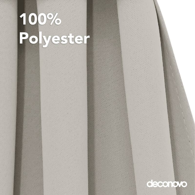 Deconovo French Door Curtain with Rod Pocket and Tieback 1 Panel