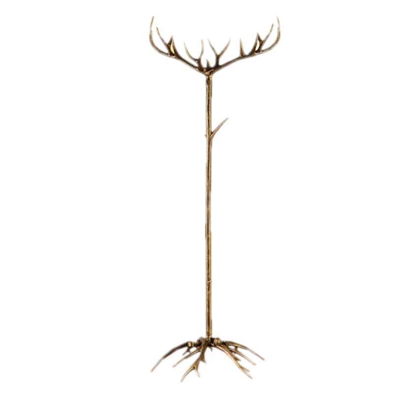 Bronze Finish Deer Antler Coat Rack - 64.5 X 23 X 21 inches