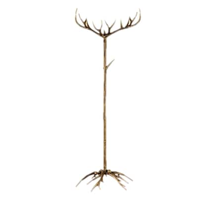 Bronze Finish Deer Antler Coat Rack - 64.5 X 23 X 21 inches