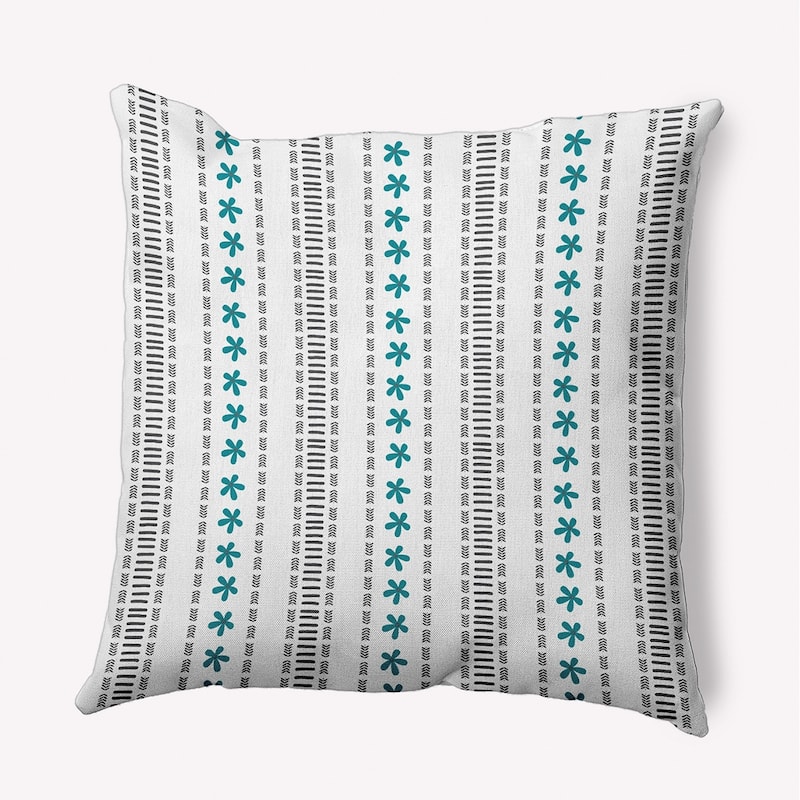 Dainty Stripes Indoor/Outdoor Throw Pillow - Lake Blue - 16" x 16"