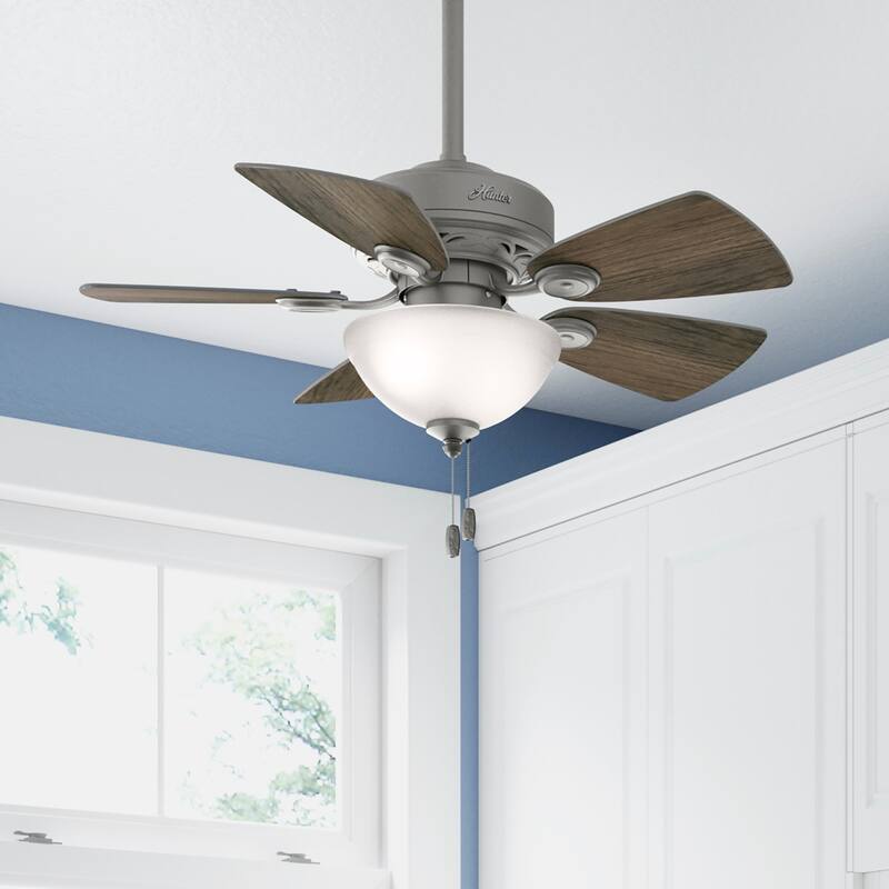 Hunter Fan 34" Watson - White - Matte Silver