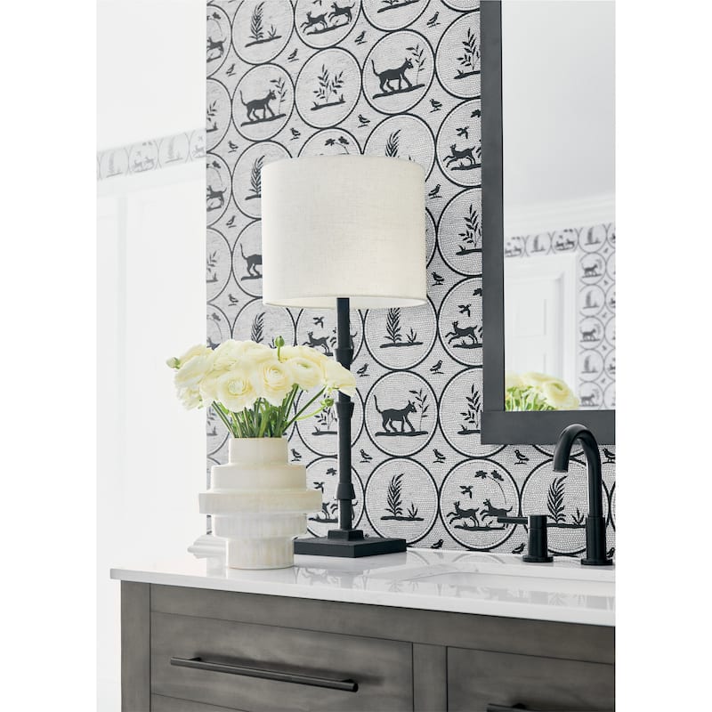 Currey & Company Lohn Black Table Lamp - 29.5"h x 12"dia