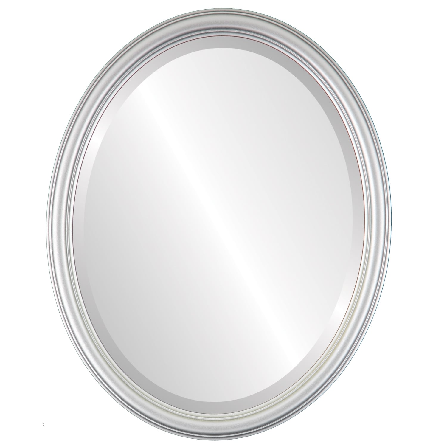 Saratoga Framed Oval Mirror in Silver Spray Bed Bath  Beyond 20730633