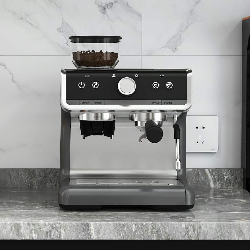 Espresso Coffee Maker Machine with Grinder, Temperature Control