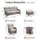 preview thumbnail 2 of 189, Pocassy Outdoor Wicker Sofa with Swivel Chair Fire Pit Table Furniture Set.