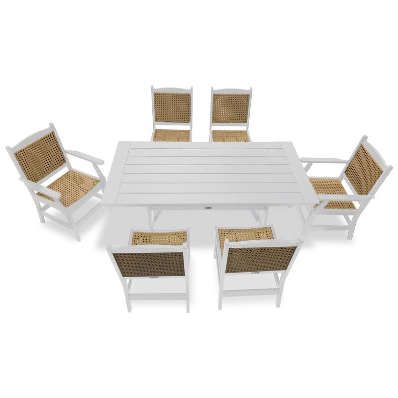 LuXeo Tuscany Woven Rattan Dining 7-Piece Set