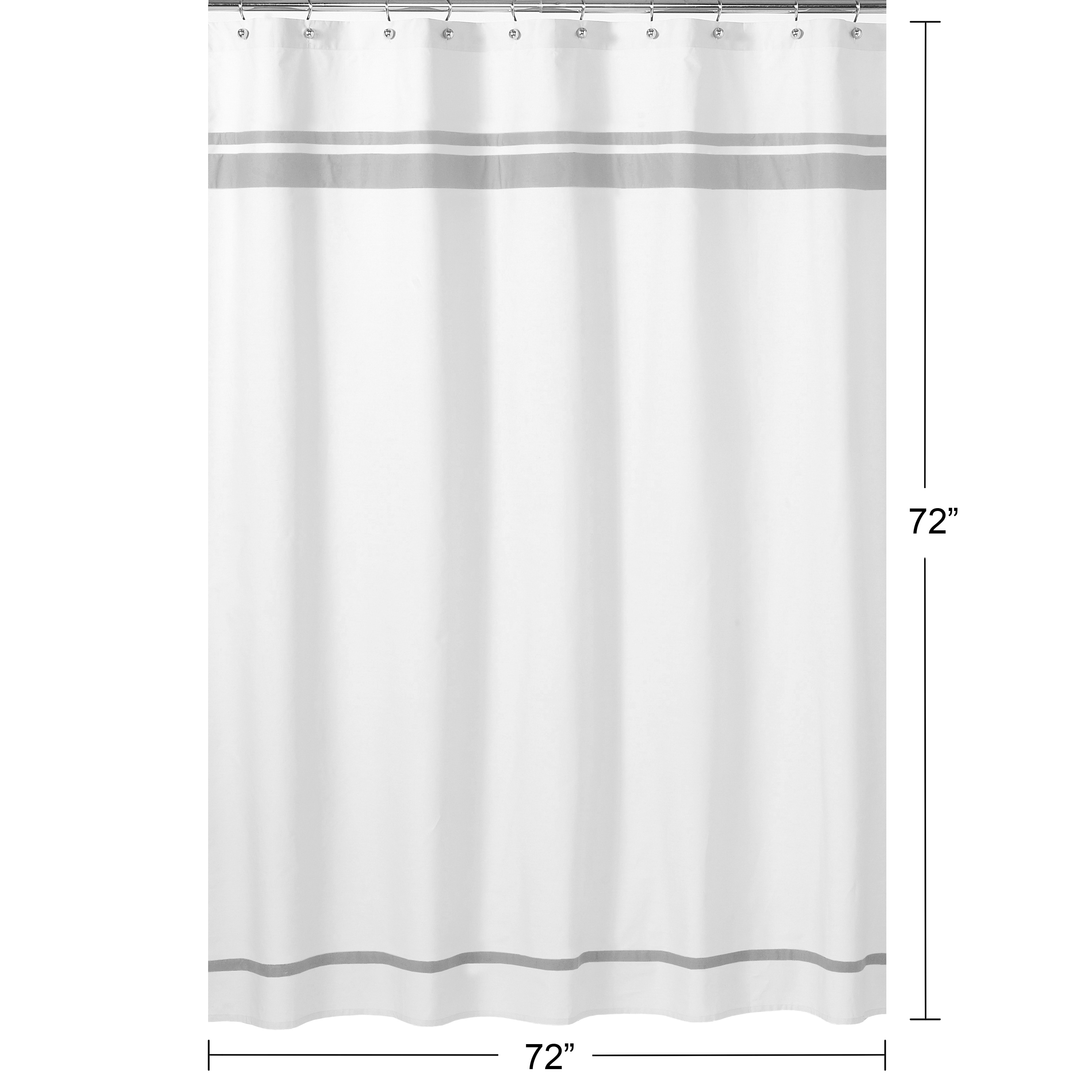 Sweet Jojo Designs White And Grey Hotel Shower Curtain Overstock 7605150 Sweet Jojo Designs White And Grey Hotel Shower Curtain Overstock 7605150