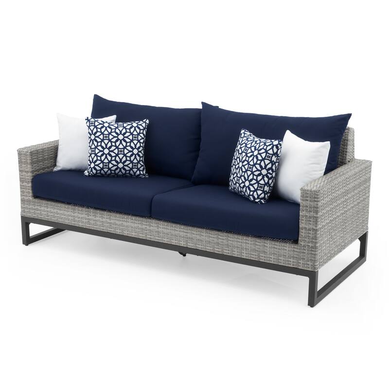 Milo Gray 7 Piece Sunbrella Outdoor Patio Motion Deep Seating Set