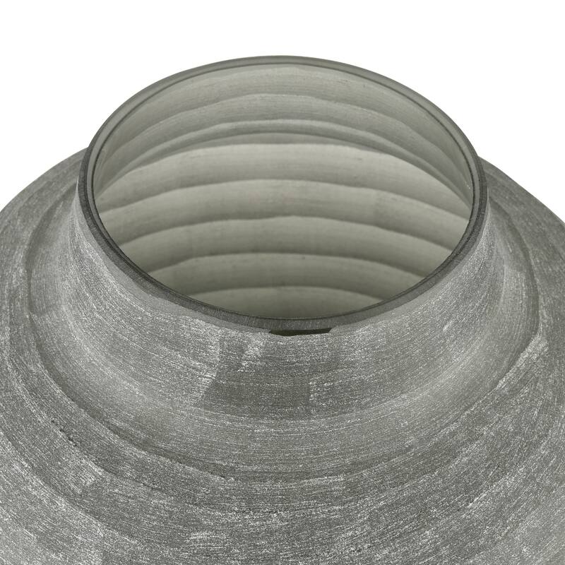 Elk Home Otto Gray Finish Glass 8.75 Inch Wide Vase