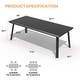preview thumbnail 12 of 31, Pellebant Outdoor Aluminum Dining Table with Umbrella Hole for 6-8 Person