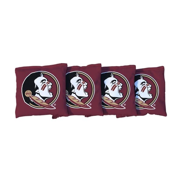 slide 2 of 3, Florida State FSU Seminoles Burgundy Cornhole Bags All-Weather Resin Filled