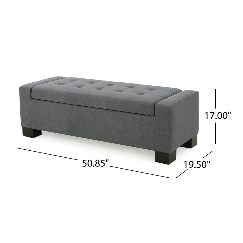 Modern Upholstered Storage Bench for Living Room Entryway