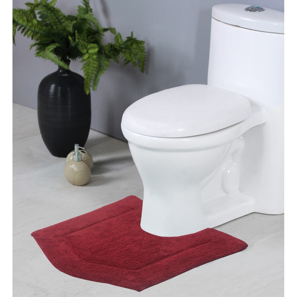 Mat Round Toilet Bathroom Mats, Carpet Round Bathroom Red