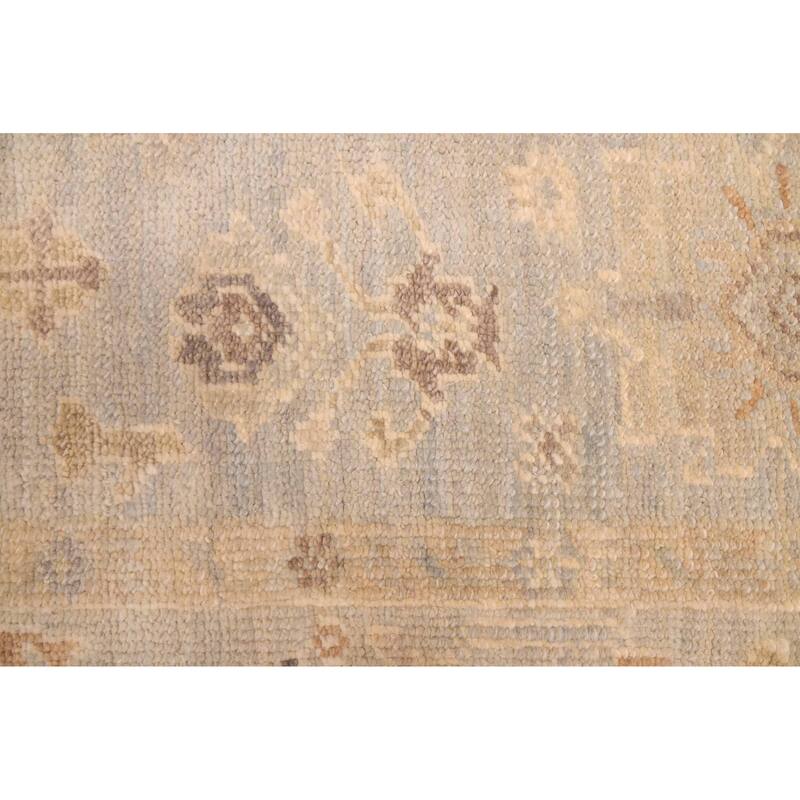 ECARPETGALLERY Hand-knotted Kavya Oushak Light Grey Wool Rug - 7'11 x 9'11