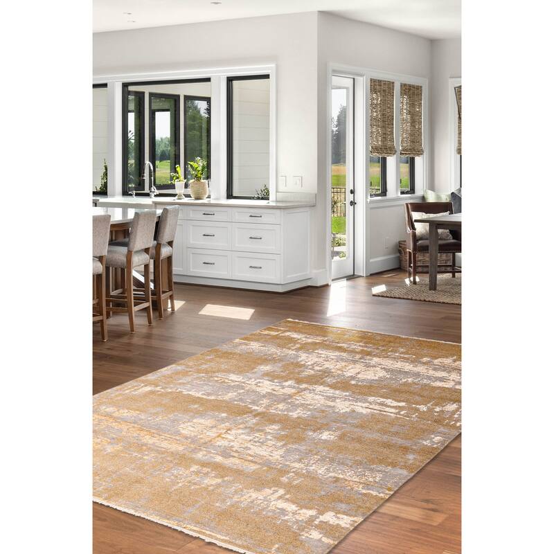 ECARPETGALLERY Hand-knotted Legacy Brown Silk, Wool Rug - 7'11 x 10'0