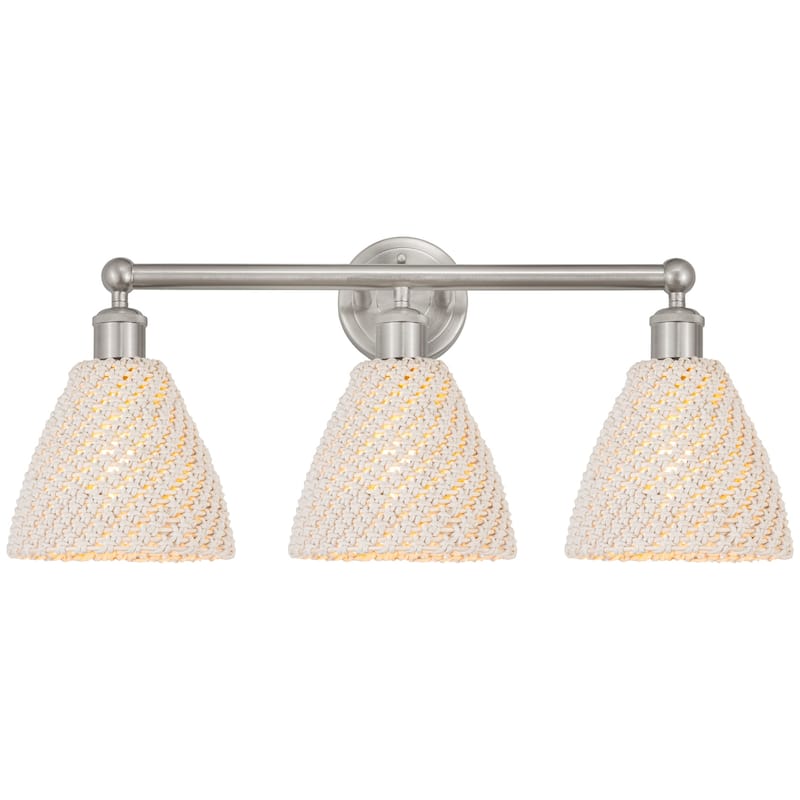 Innovations Lighting 616-3W-12-26 Bristol Natural Vanity Bristol - Brushed Satin Nickel / Natural