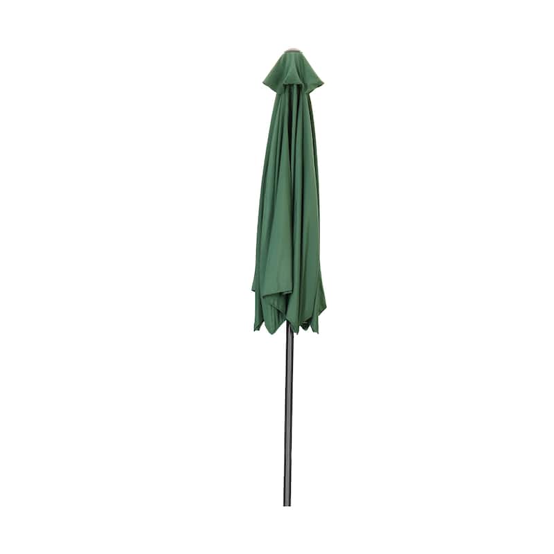 Ainfox 9ft Patio Umbrella Crank Lift Push Button Tilt Without Base