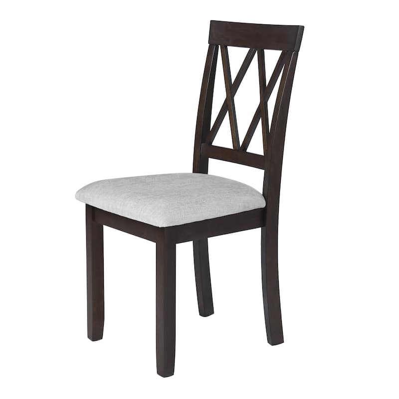 Foldable Dining Table Set, 5 Piece Extendable Dining Set with Drop Leaf Dining Table and 4 Dining Upholstered Chairs